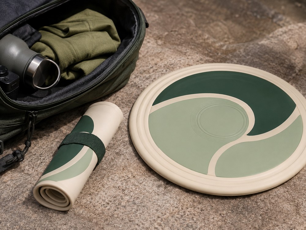 Custom printed foldable travel frisbee
