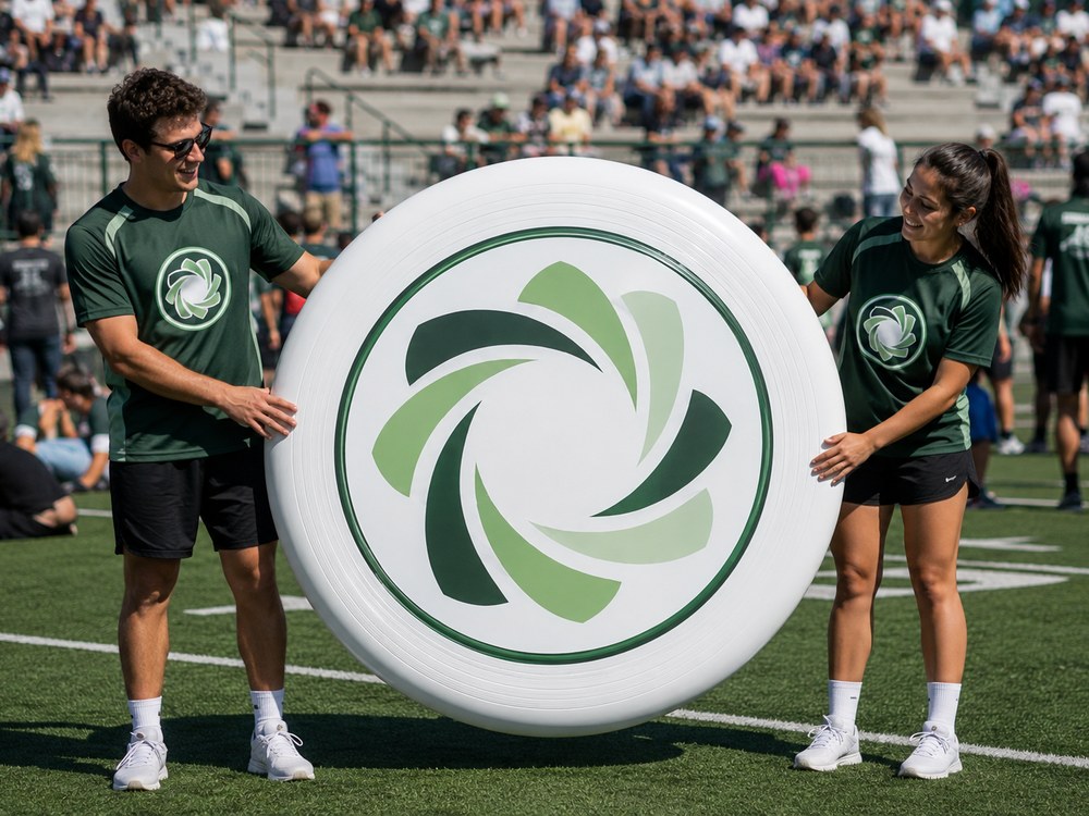 Custom printed giant team frisbee
