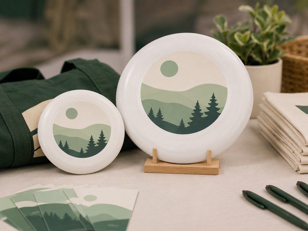 Custom printed mini promo frisbee